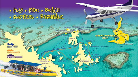 Scenic Flight - Great Barrier Reef, Heart Reef, Whitehaven Beach & Hill Inlet! - Find Attractions 0
